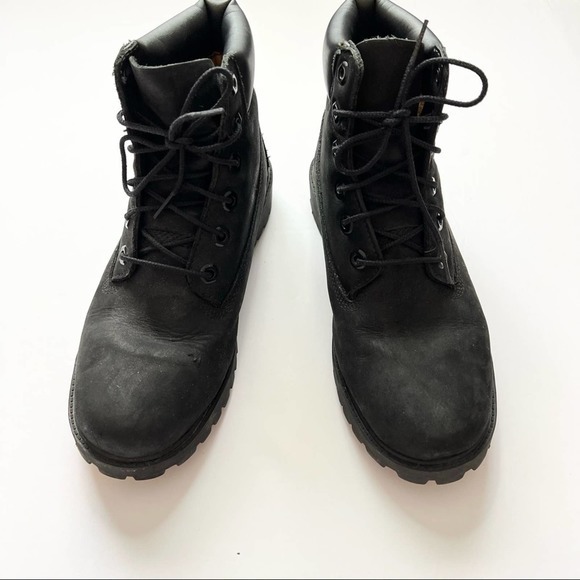 Timberland juniors all black waterproof boots Size 6 premium black nubuck 6 inch - Picture 15 of 16
